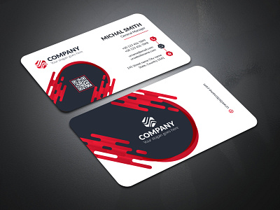 Corporate Business Card Template 02 abstract business card clean contact corporate creative design elegant elements graphic illustration information layout mobile modern stationery template vector website