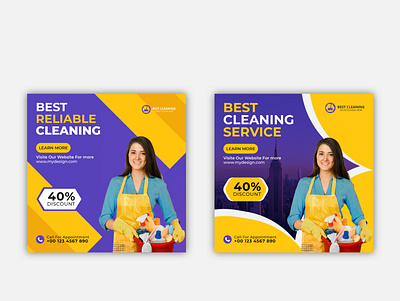 Cleaning Service Social Media template-3 abstract background banner brochure business clean cleaner cleaning service cleaning services flyers creative design dirty discount housekeeping layout marketing modern poster template vector