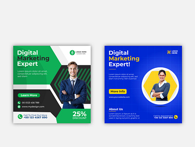 Digital Marketing Expert Social Media post template-3 banner banner design banner template design digital marketing agency facebook banner instagram banner marketing agency marketing agency social media post social social media post web banner