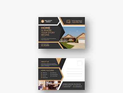 Real Estate Modern Postcard design vol- 9 flyer