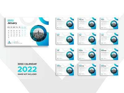 Desk Calendar Design 2022 Vol- 5 2022 calendar month moon trendgraph