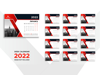 Desk Calendar Design 2022 Vol-7 2022 calendar branding graphic design modern ui