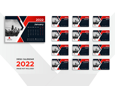 Desk Calendar Design 2022 Vol-8