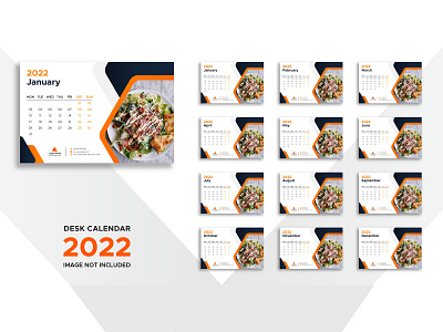 Desk Calendar Design 2022 Vol-9 2022 calendar branding modern month motion graphics