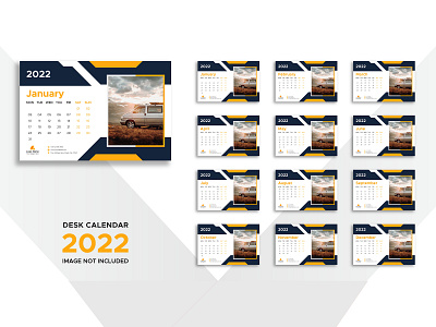 Desk Calendar Design 2022 Vol-12 2022 calendar moon new year