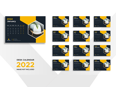 Desk Calendar Design 2022 Vol-14 moon new year