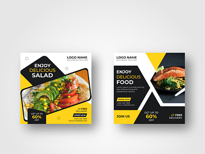 Restaurant Food Social media ads design vol - 6