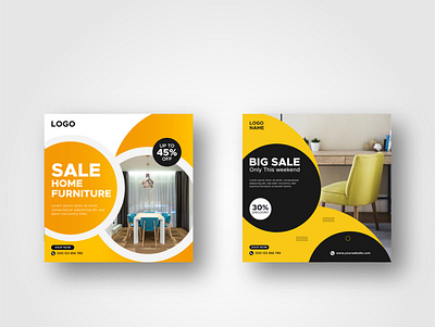 Furniture Sale Social media ads design vol _ 2 pattern