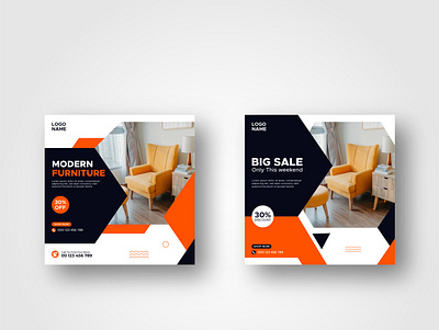 Furniture Sale Social media ads design vol _ 3 pattern