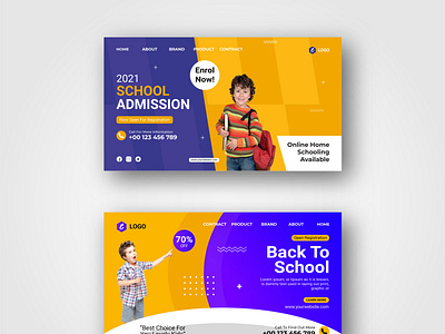 School Admission & back to school Landing page Design