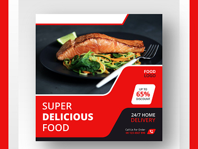 Food social media promotion and instagram banner post design food banner