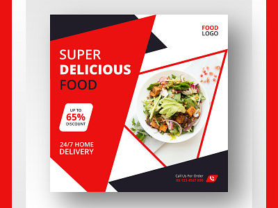 Food social media promotion and Instagram banner post design 5 food banner