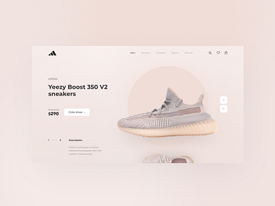 Adidas Yeezy Boost adidas concept digital ui ux we design web yeezy