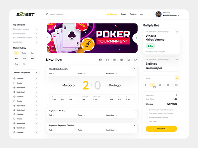 Sports betting dashboard | Light