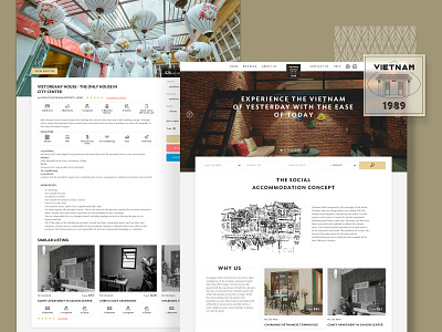 Vietnam homestay booking web booking branding homestay hostel logodesign travel ui web webdesign