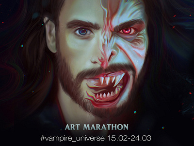 Арт- МАРАФОН «Vampire Universe» #vampire_universe⁣⁣⠀ blood diaries of vampires dracula fangs immortality jared leto marvel morbius night dweller twilight vampire морбиус