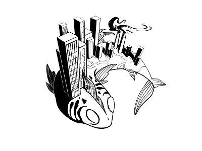Fish cgart ecology illustration photoshop