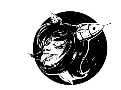 Rocket girl cgart character design photoshop