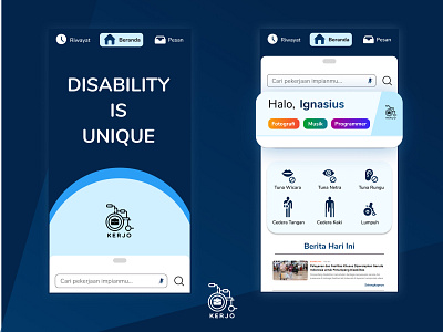 Kerjo, Job for Disability Apps disability job application work