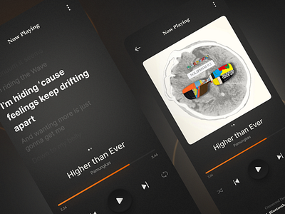 Music Player App design lyrics app music app music player ui