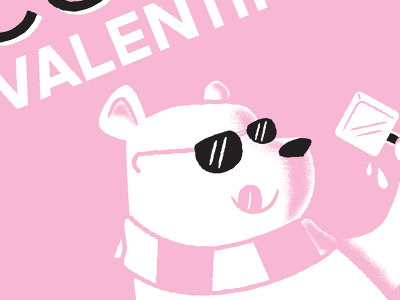 Stay cool, Valentine card cold ice polar bear sunglasses valentine valentines day
