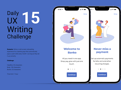 #DailyUxWriting #15 15 dailyuxwriting dailyuxwritingchallenge onboarding uxwriting
