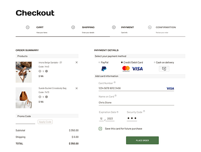 Daily UI Challenge #002 | Credit Card Check-Out 002 checkout checkoutpage creditcard dailyui dailyuichallenge ecommerce ui uichallenge uidesign ux uxdesign