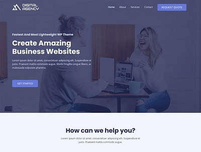 Digital agency website ecommerce ui web design wordpress