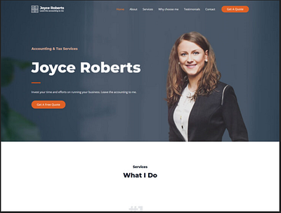 Joyce Roberts (portfolio website) design ecommerce elementor website landing page portfolio website web web design web development website website design wordpress wordpress website