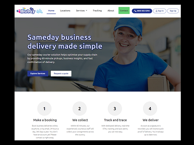 Sameday business website design ecommerce elementor website illustration landing page logo ui web design website wordpress