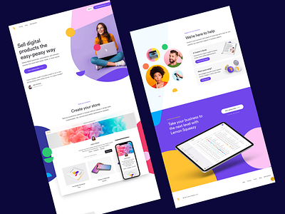 Sell digital products landing page