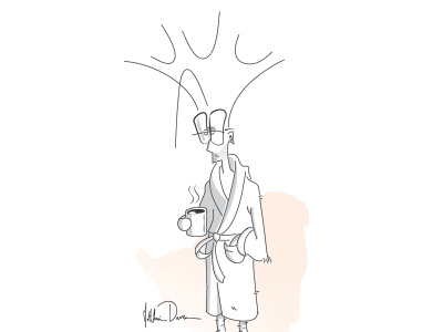 Elephantgeek avatar cartoon character comic morning coffee unkempt
