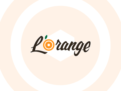 L'orange advertisement branding design illustration logo vector