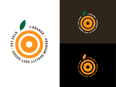 L'orange branding design illustration logo vector