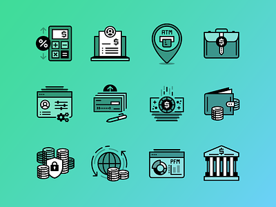 Banking Icons app design icon ui