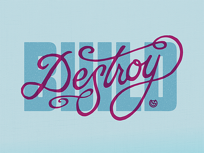 Destroy design illustration shirt design typography