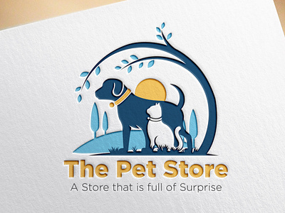 design pet shop dog cat or animal logo  1