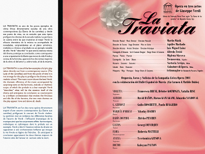 Editorial Design - La Traviata Opera Program