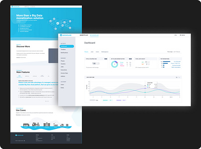 Big Data landing page & dashboard dashboad design landing page