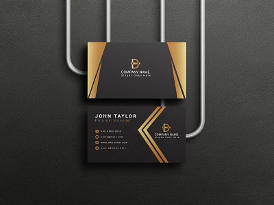 Golden Business Card Design branding business card design business card idea design luxury card minimal card modern card stylish card