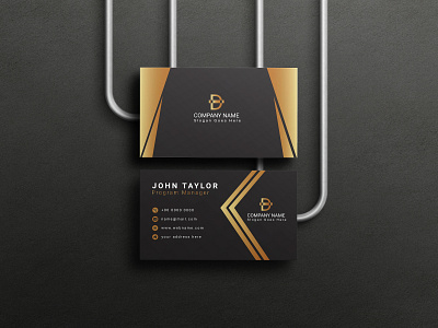Golden Business Card Design