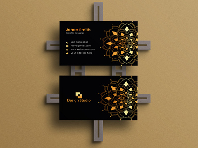 Mandala Business Card Design branding business card business card design design glossy card design golden card design logo luxury card minimal card design modern card design simple card design
