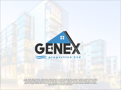 Genex Real Estate/Builder Logo Design branding builder logo design grid logo logo logo design modern logo properties logo real estate logo tech logo