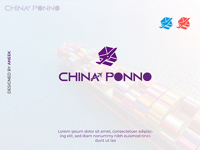 Chinaponno E-commerce Shipping Logo Design branding creative logo design ecommerce logo golden ratio logo grid logo logo logo design modern logo shipping logo