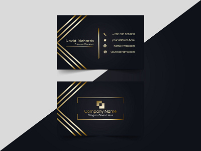Luxury Premium Business Card branding business card design design golden card logo design luxury card minimal card modern logo simple card