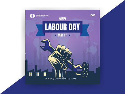 International Labour Day May 1st branding business card design design international labour day labour day banner labour day post labour day web banner logo design may 1st post modern logo social media ads social media banner social media poster web banner