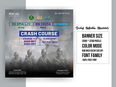 Military Social Media Banner banner branding business card design design ecommerce banner eps logo design modern logo poster psd roll up banner social media ads social media banner social media post web banner