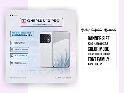 One Plus 10 Pro Promotional Banner branding design logo design modern logo social media banner