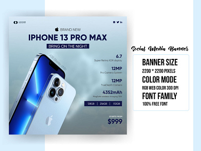 iPhone Social Media Banner banner branding business card design design ecommerce banner graphic design manipulation banner poster social media ads social media banner social media post