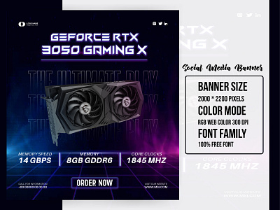 Gaming Component Banner Design banner branding brochure business card design cover flyer modern logo social media ads social media banner social media post social media poster